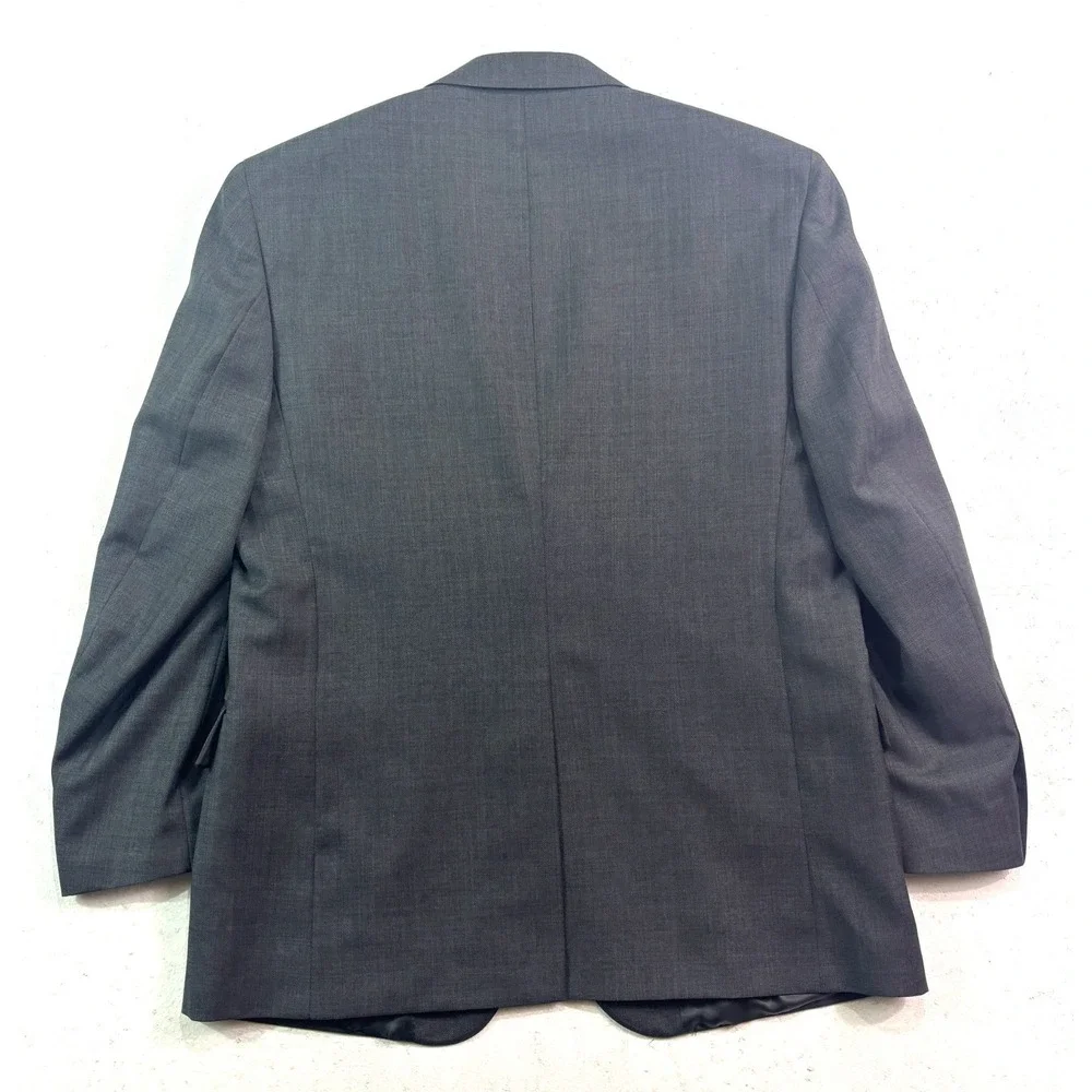 Jos A Bank 43 R 37x30 gray herringbone 2pc Pant‎ Suit Signature Collection Wool